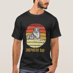 Retro Australian Dog Shepherd Vater Dog Father  T-Shirt