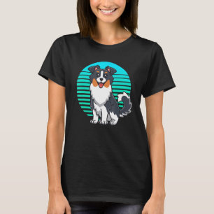 Retro Australian Shepherd gibt Kindern Frauen Min T-Shirt