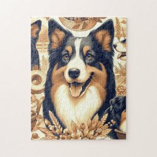 Retro Australian Shepherd Illustration