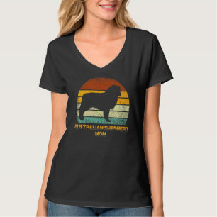 Retro Australian Shepherd Mama Dackel Dog Owner Mo T-Shirt