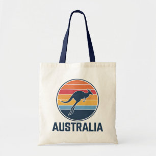Retro Australian Sunset Animal Jumping Kangaroo Tragetasche