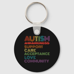 Retro Autism Awareness Teacher School of Women Me Schlüsselanhänger