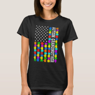 Retro Autismus Großmutter Liebe Autismus amerikani T-Shirt
