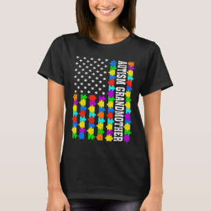 Retro Autismus Großmutter Liebe Autismus amerikani T-Shirt