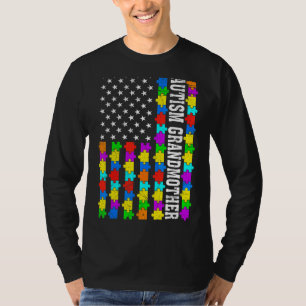 Retro Autismus Großmutter Liebe Autismus amerikani T-Shirt