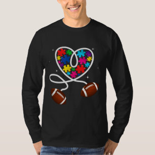 Retro Autismus Mutter amerikanische Flagge Liebe A T-Shirt