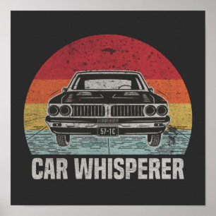 Retro Auto Whisperer Geschenk für Autos Poster