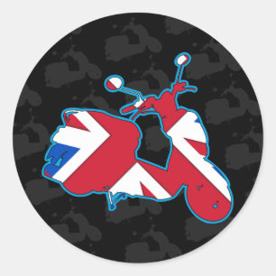 Rétro autocollant de mod de scooter