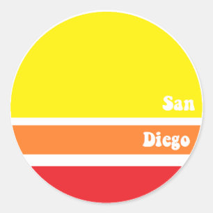 Rétro autocollant de San Diego
