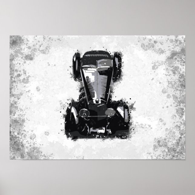Retro-Autokunst Poster (Vorne)