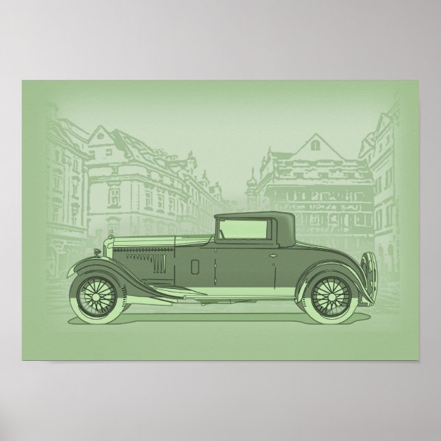 Retro-Autokunst Poster (Vorne)