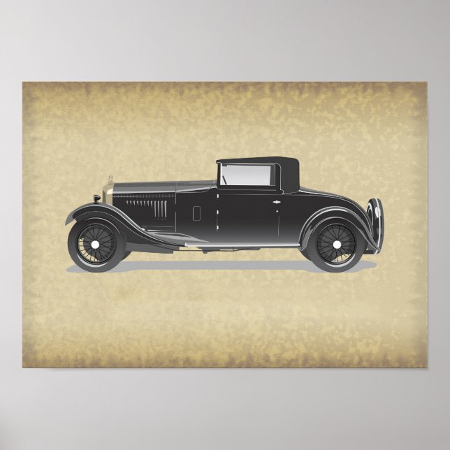 Retro-Autokunst  Poster (Vorne)