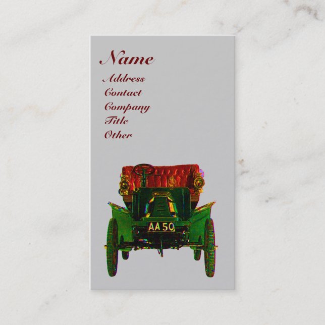 RETRO AUTOMOTIVE VISITENKARTE (Vorderseite)