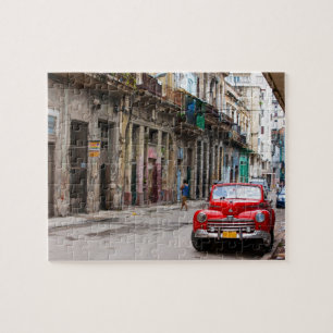Retro-Autos auf der Havanna-Straße