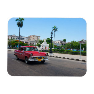 Retro-Autos auf der Havanna-Straße Magnet