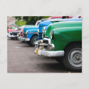 Retro-Autos auf der Havanna-Straße Postkarte