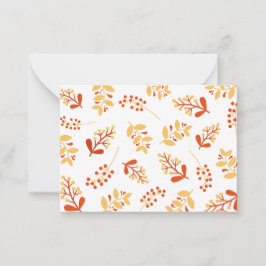 Retro Autumn Florals 2 Note Card Mitteilungskarte