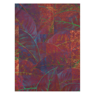 Retro Autumn Foliage Burgundy Blätter Metallic Tischdecke