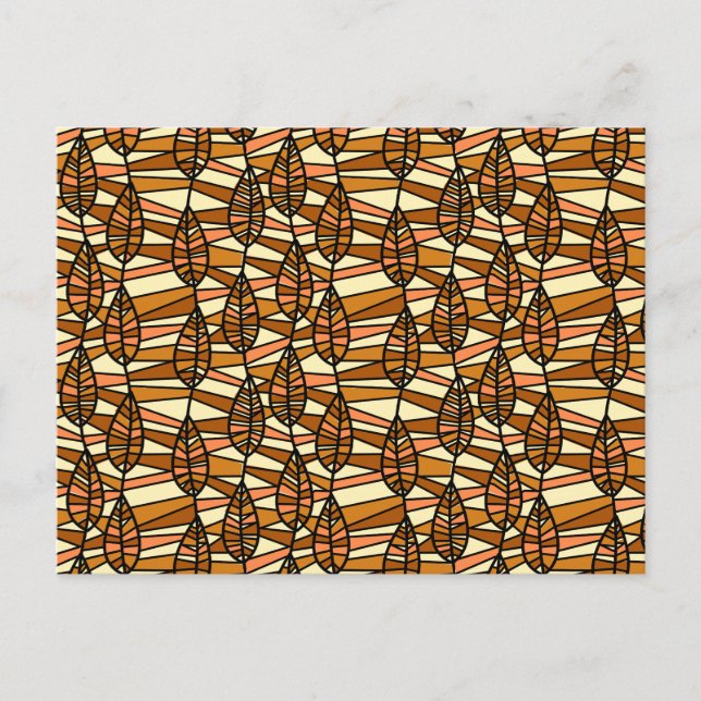 Retro Autumn Postcard Feiertagspostkarte (Vorderseite)