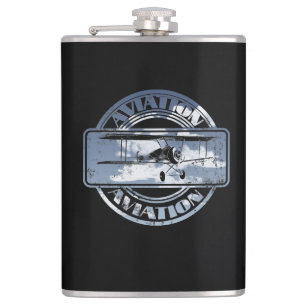 Retro Aviation Abzeichen Flachmann