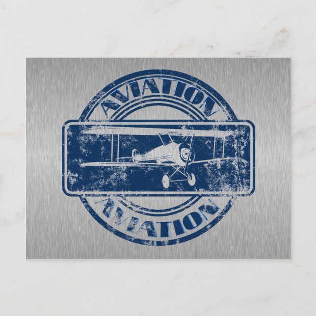 Retro Aviation Art Postkarte (Vorderseite)