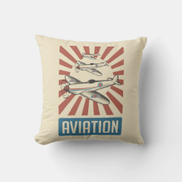 Retro Aviation Luftwaffe Kampfflugzeug Flugzeug we Kissen