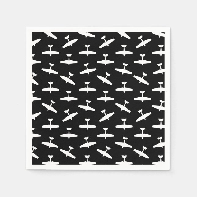 Retro Aviation Themed Airplanes Drucken Flugzeug D Serviette (Vorderseite)