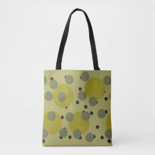 Retro Avocado Traum 1970er Jahre Atommuster Kreise Tasche