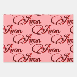 Retro Avon Christmas Geschenkpapier Set
