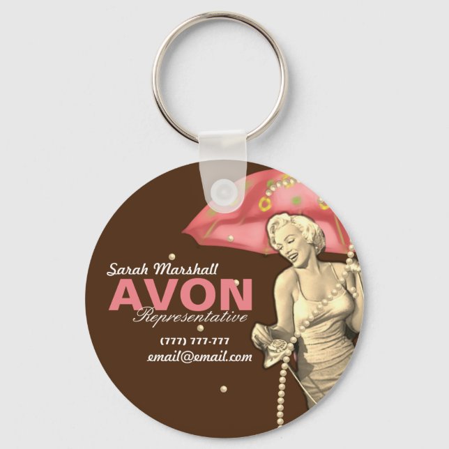 Retro Avon Vertreter Schlüsselanhänger (Vorderseite)