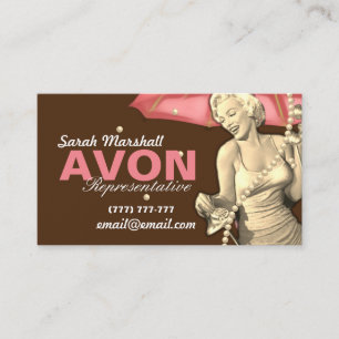 Retro Avon Vertreter Visitenkarte