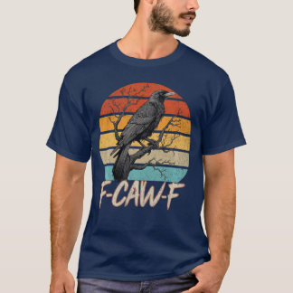 Retro awF Lustiger Krähenvogel Grunge Design Langa T-Shirt