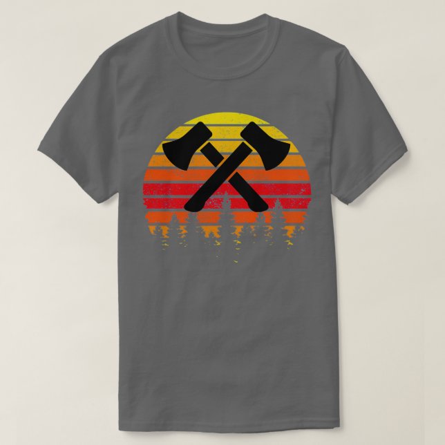 Retro Ax Thrower Cool Ax Throwing 1 T-Shirt (Design vorne)