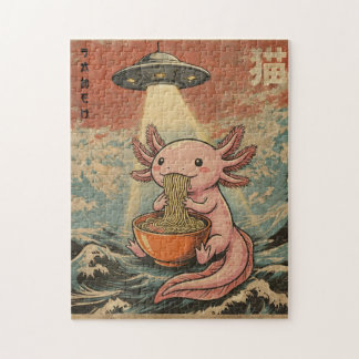 Retro-Axolotl-Ramen-UFO-Japanische-Welle-Puzzle