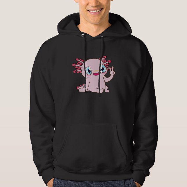 Retro Axolotl  You Axolotl Questions Hoodie (Vorderseite)