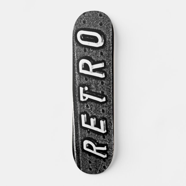 Retro - B&W Skateboard (Vorderseite)