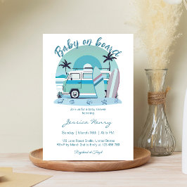 Retro Baby an Bord Summer Baby Dusche Einladung