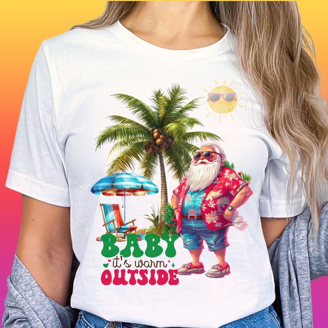 Retro-Baby ist ein warmes Weihnachtsfest im Freien T-Shirt (Von Creator hochgeladen)