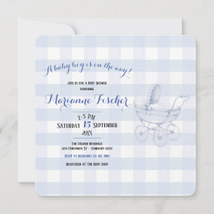 Retro-Baby-Jungen-Spritzeneinladung