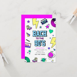 Retro Bach in die 90er Jahre Einladung