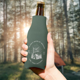 Retro Bachelor Party Weekend im Wald Green Flaschenkühler