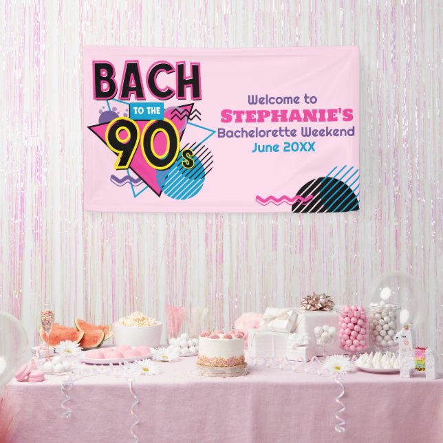 Retro-Bachelorette in den 90er Jahren Banner (Party)