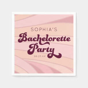 Retro Bachelorette Napkins Serviette
