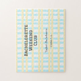 RETRO BACHELORETTE WEEKEND CLUB BLAUE GELBE DATUM