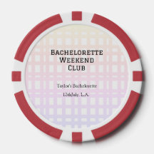 RETRO BACHELORETTE WEEKEND CLUB PINK ORANGE DATE
