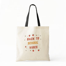 Retro Back To School Vibes Tote Bag Custom Groovy