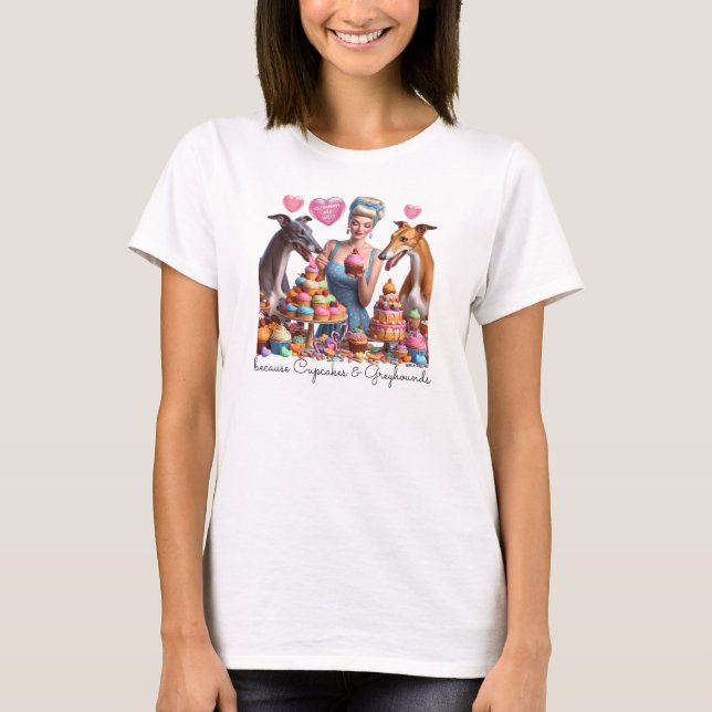 Retro Bäckerei mit Big Greyhounds und Button Up Gi T-Shirt (Vorderseite)