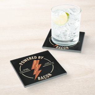 Retro-Bacon-Liebhaber lustiges Food-Design mit Bli Glasuntersetzer