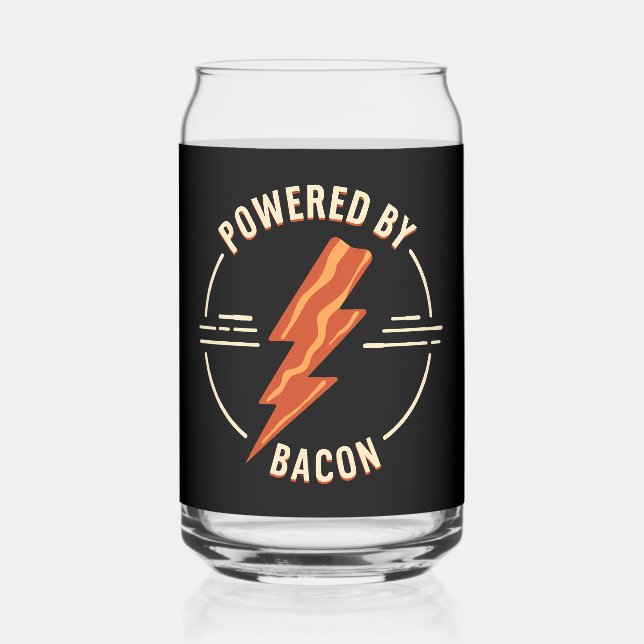Retro Bacon Lover Funny Food Design mit Blitz Dosenglas (Vorderseite)