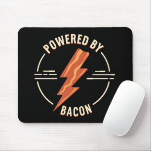 Retro-Baconliebhaber Lustiges Essensdesign mit Bli Mousepad